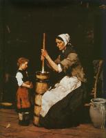 Munkacsy, Mihaly - Woman Churning